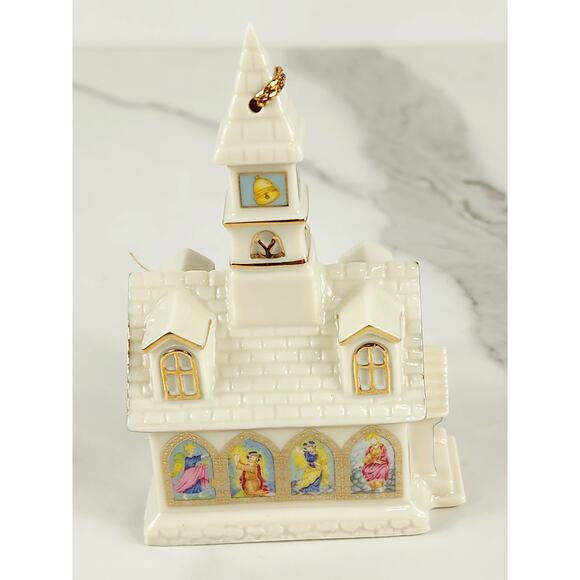 Lenox Church Berkshire Chapel Ornament 4 1/4" Ivory Porcelain 1999 Handcrafted - Picture 11 of 16